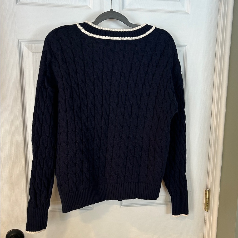 Old Navy Women's Navy Cable Knit Cardigan - Picture 5 of 5